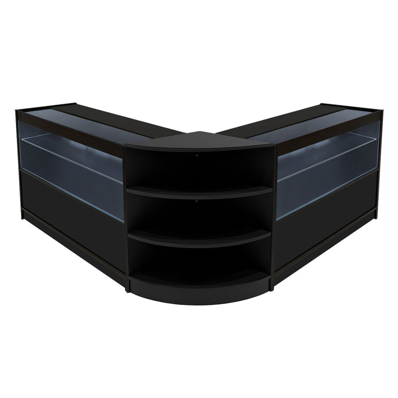 Andromeda LED Shop Counter Set LM60 & 2 x C1200 - Black