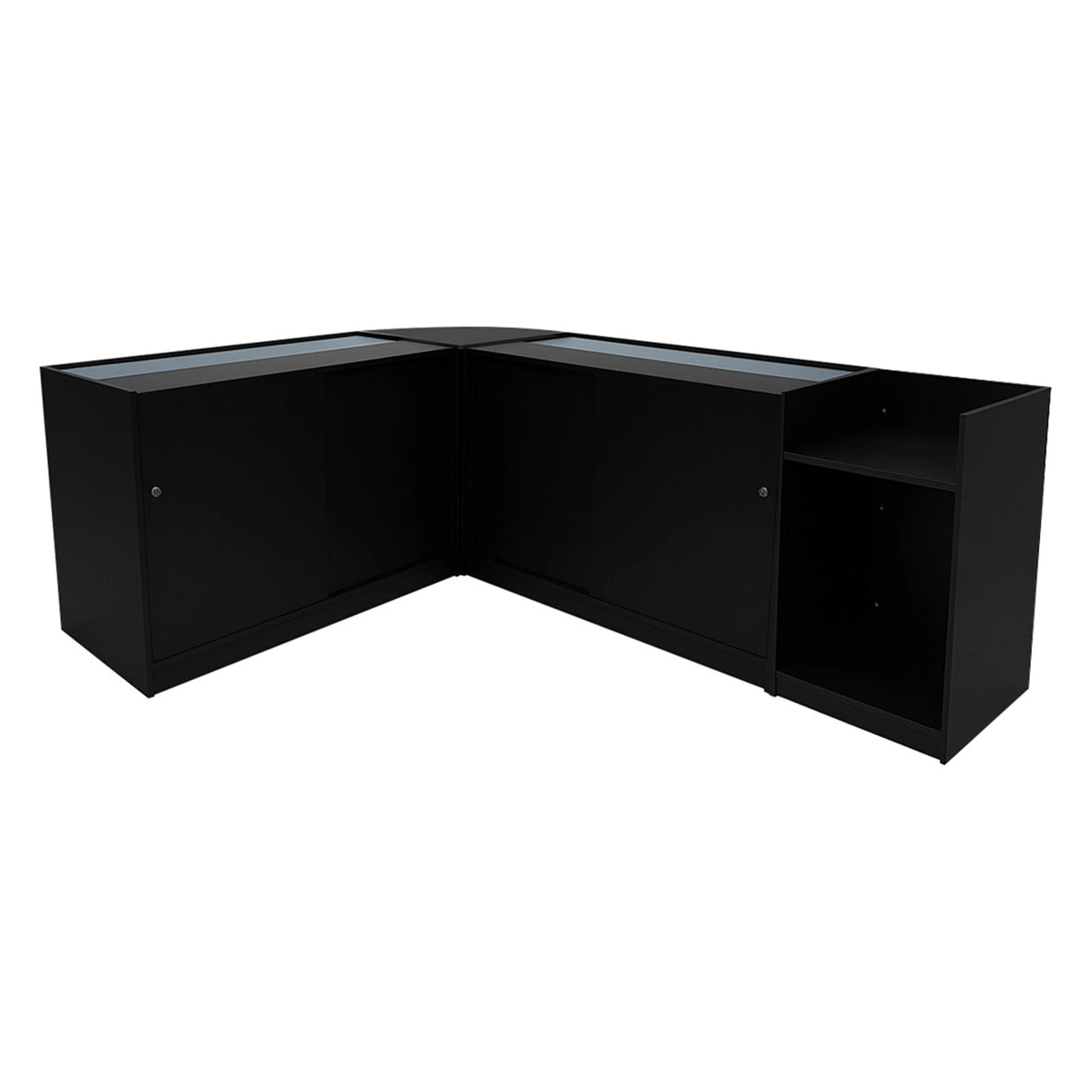 Hyperion LED Shop Counter Set K1200, B1200, TB60 & LM60 - Black