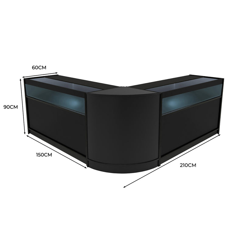 Iris LED Shop Counter Set CM60 & 2 x B1500 - Black
