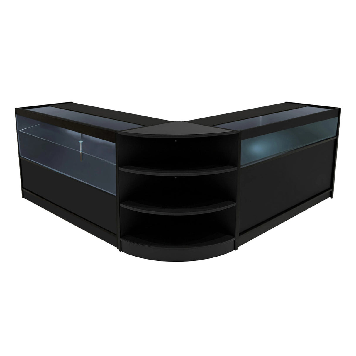 Harmonia LED Shop Counter Set B1500, C1500 & LM60 - Black