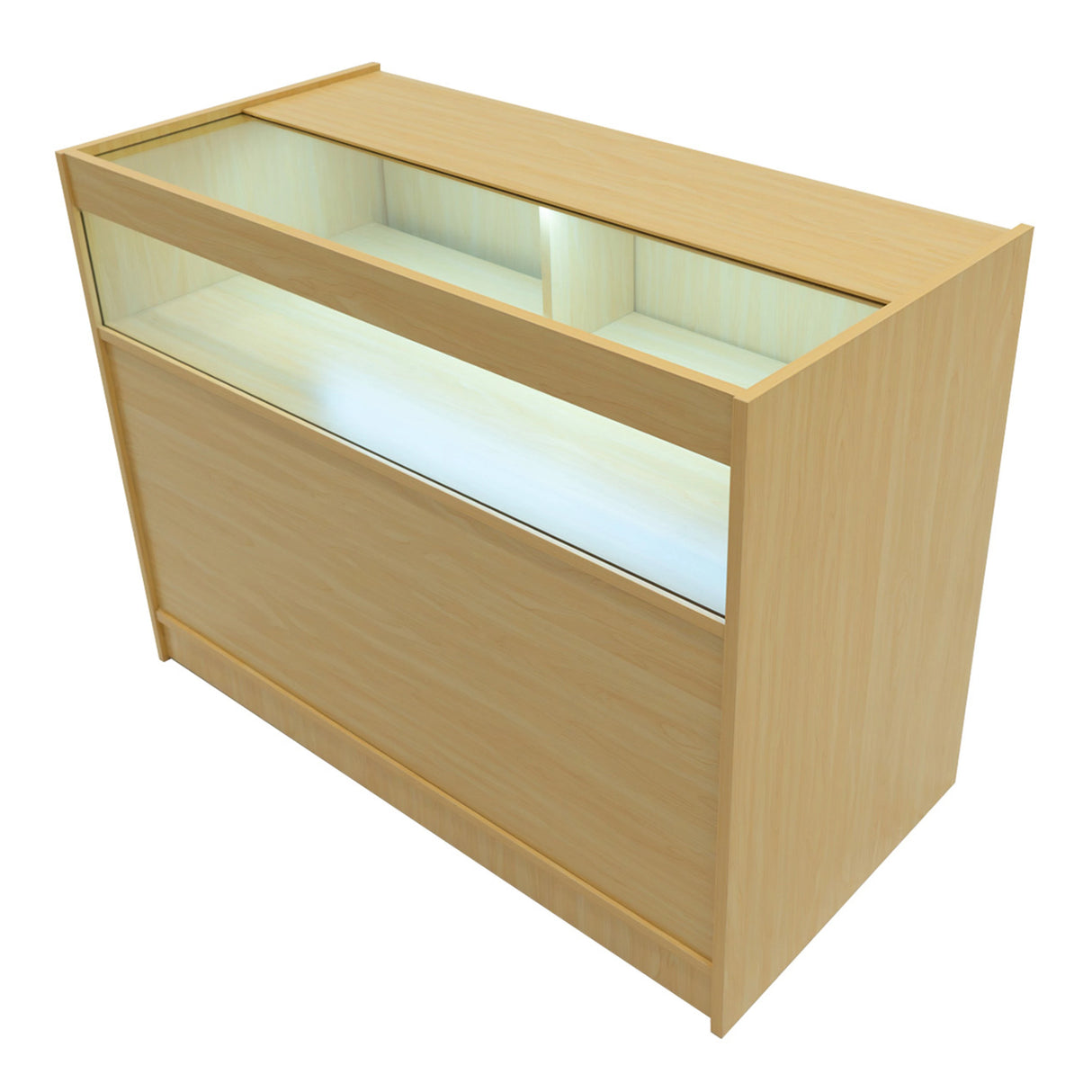 Europa LED Shop Counter Set B1200, C1200, TB60 & LM60 - Maple