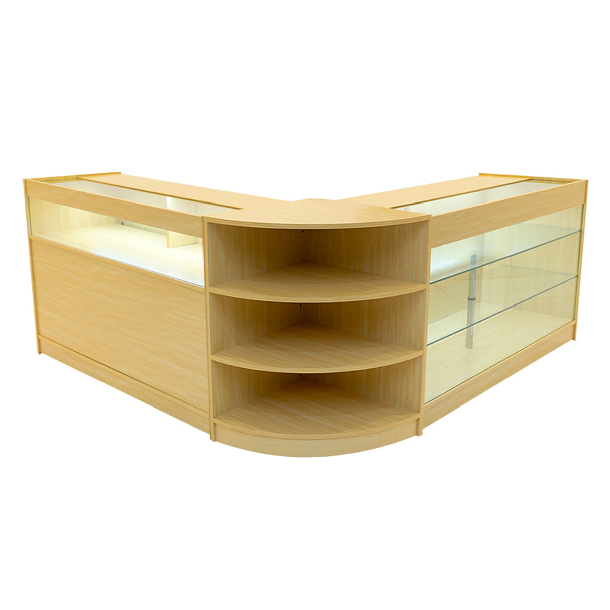 Demeter LED Shop Counter Set K1500, B1500 & LM60 - Maple