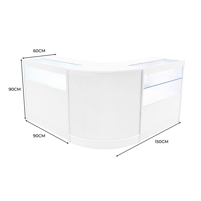 Adonis LED Shop Counter Set B900, C900 & CM60 - White