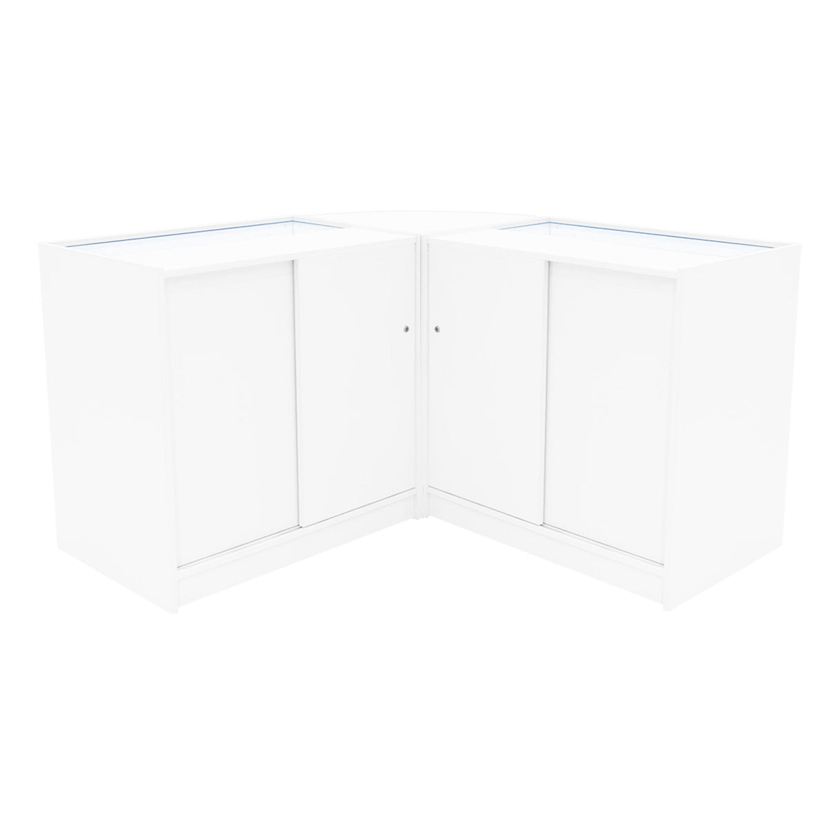 Harmonia LED Shop Counter Set B900, C900 & LM60 - White