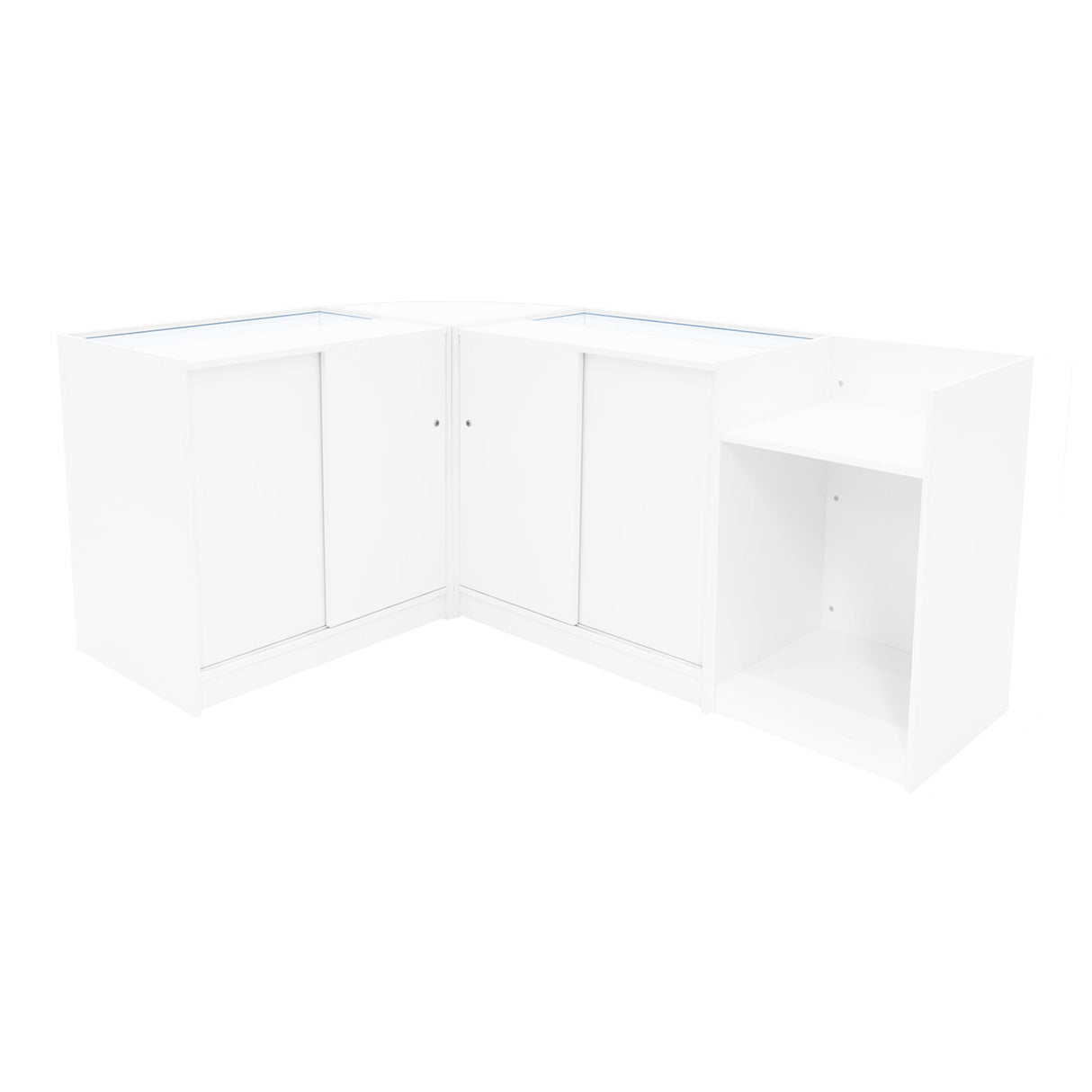 Aries LED Shop Counter Set CM60, TB60 & 2 x K900 - White