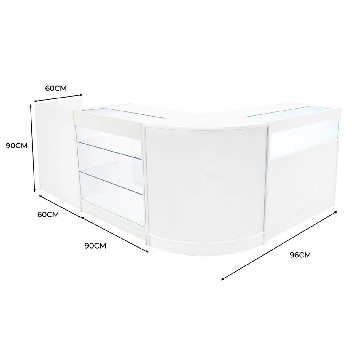 Polaris LED Shop Counter Set K900, B900, TB60 & CM60 - White