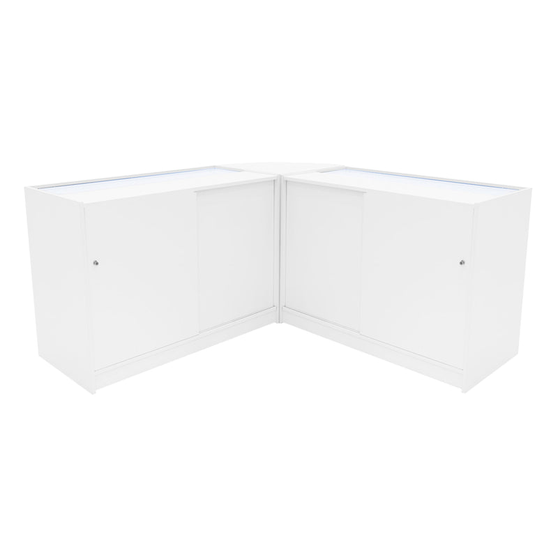 Iris LED Shop Counter Set CM60 & 2 x B1200 - White