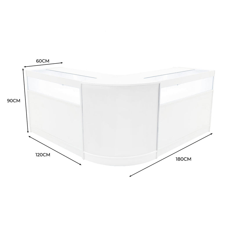 Iris LED Shop Counter Set CM60 & 2 x B1200 - White