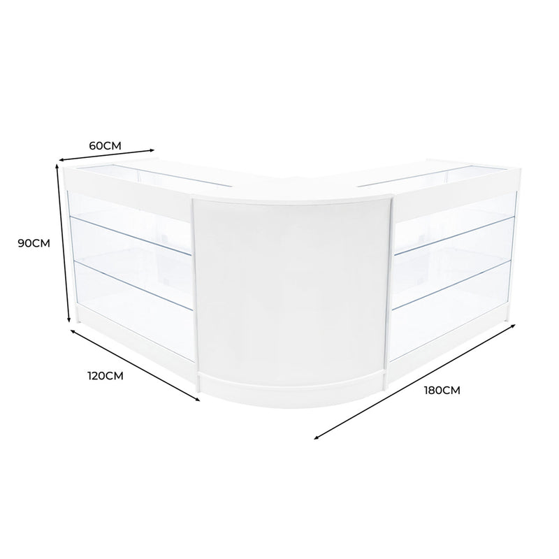 Helios LED Shop Counter Set CM60 & 2 x K1200 - White