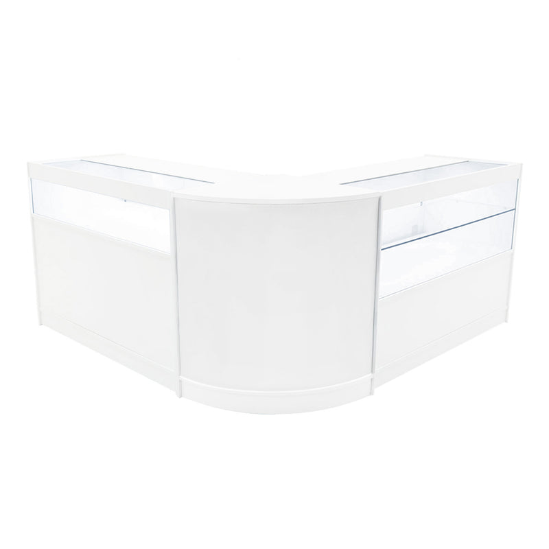 Adonis LED Shop Counter Set B1200, C1200 & CM60 - White