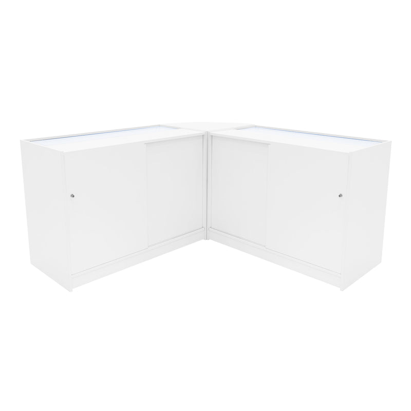 Adonis LED Shop Counter Set B1200, C1200 & CM60 - White