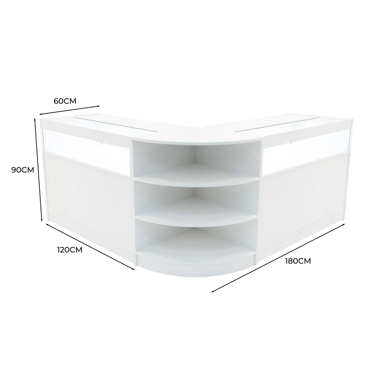 Theseus LED Shop Counter Set LM60 & 2 x B1200 - White