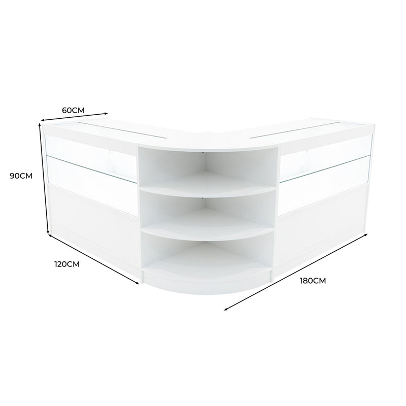 Andromeda LED Shop Counter Set LM60 & 2 x C1200 - White