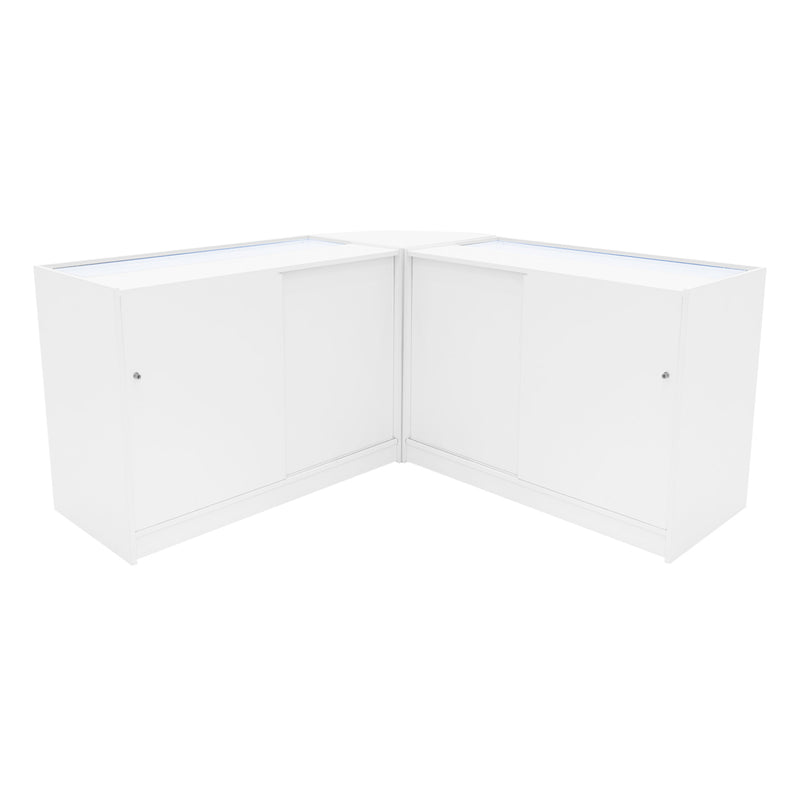 Apollo LED Shop Counter Set LM60 & 2 x K1200 - White