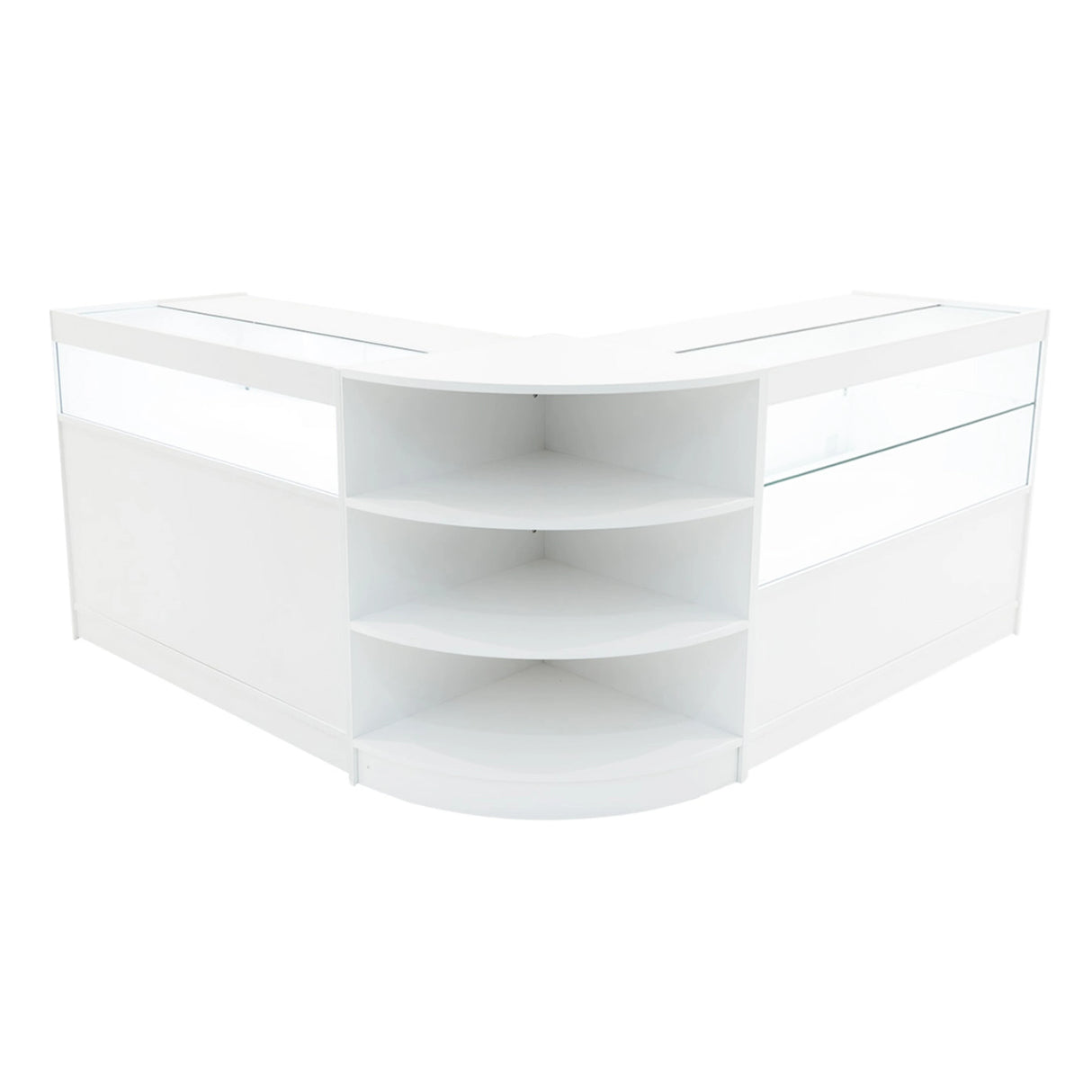 Harmonia LED Shop Counter Set B1200, C1200 & LM60 - White