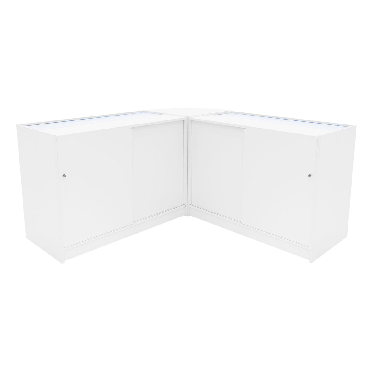 Harmonia LED Shop Counter Set B1200, C1200 & LM60 - White