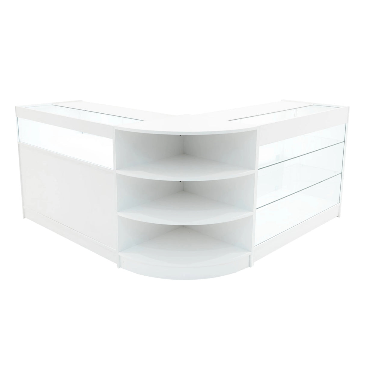 Demeter LED Shop Counter Set K1200, B1200 & LM60 - White
