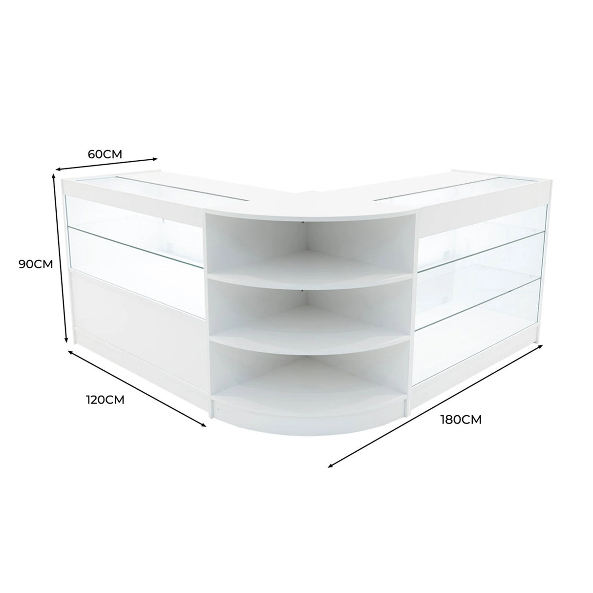 Calliope LED Shop Counter Set K1200, C1200 & LM60 - White