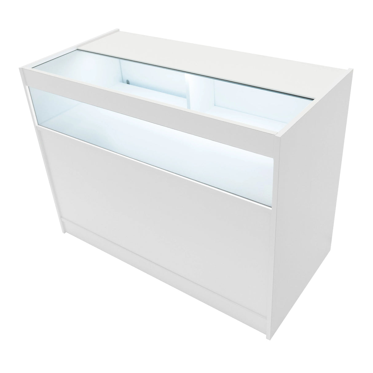 Europa LED Shop Counter Set B1200, C1200, TB60 & LM60 - White