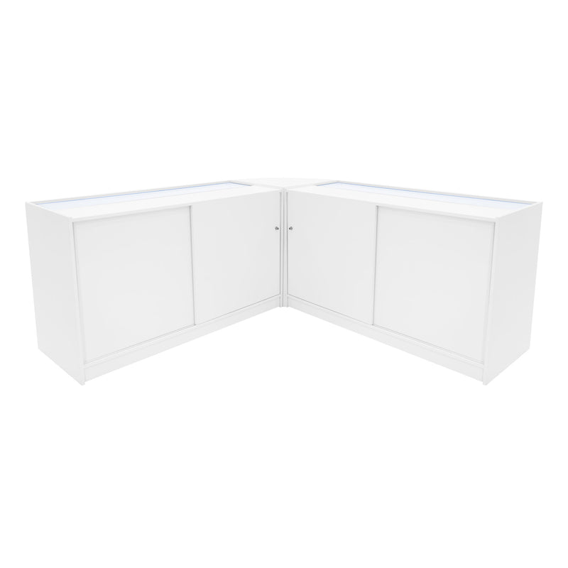 Iris LED Shop Counter Set CM60 & 2 x B1500 - White