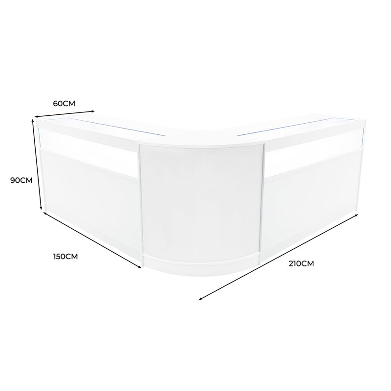 Iris LED Shop Counter Set CM60 & 2 x B1500 - White