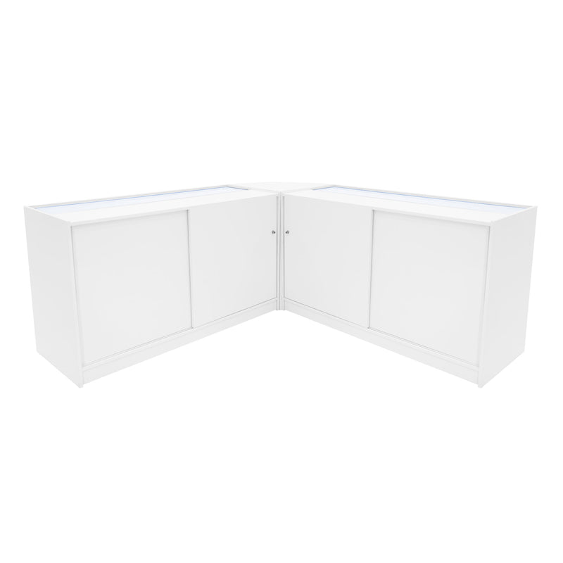 Adonis LED Shop Counter Set B1500, C1500 & CM60 - White