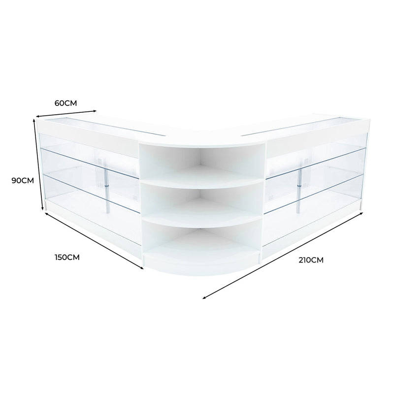 Apollo LED Shop Counter Set LM60 & 2 x K1500 - White