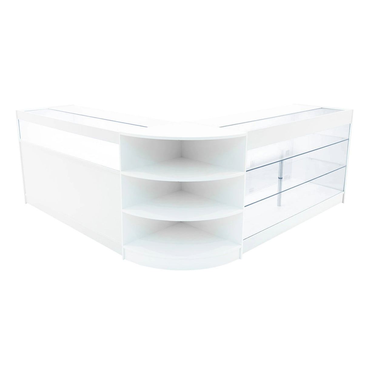 Demeter LED Shop Counter Set K1500, B1500 & LM60 - White