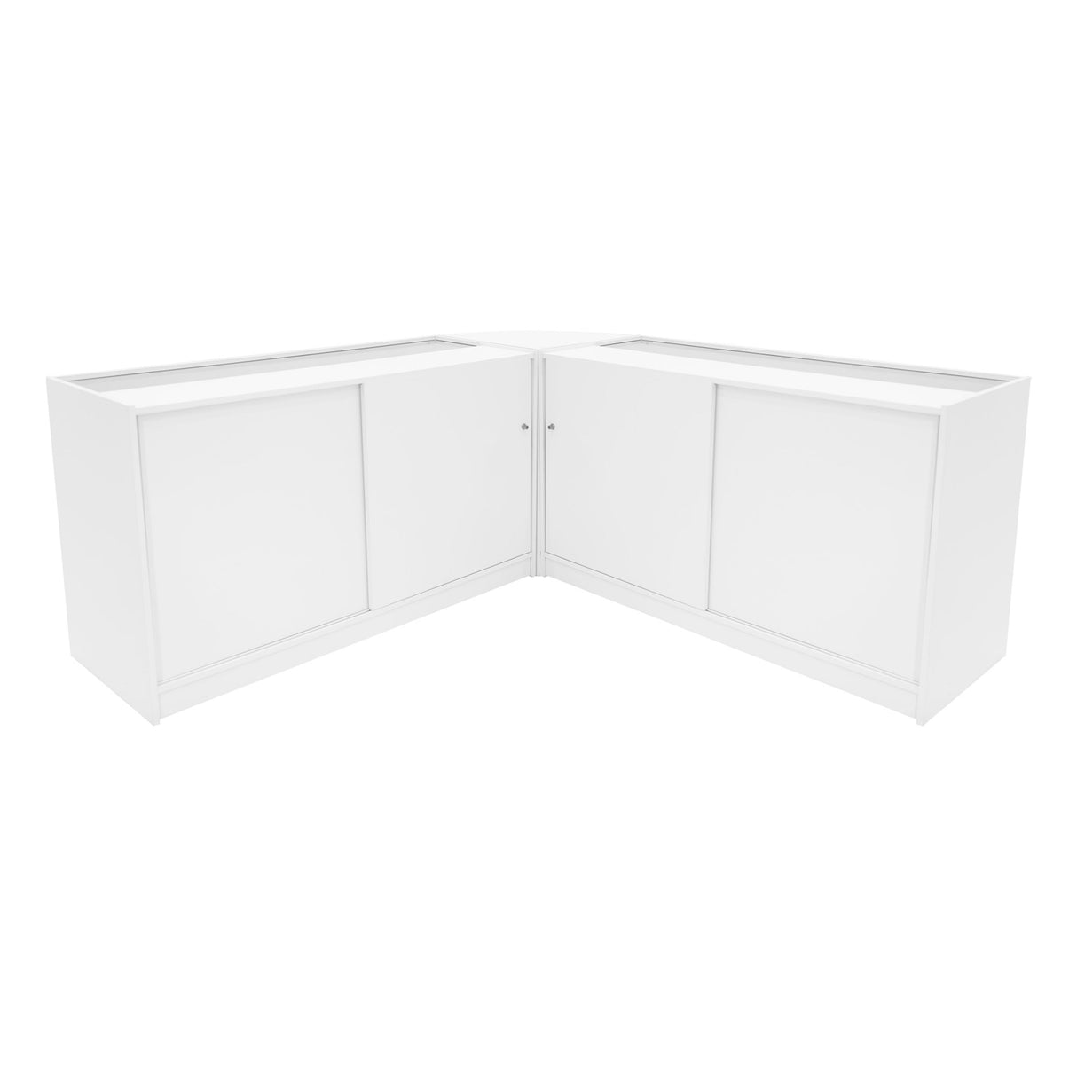 Demeter LED Shop Counter Set K1500, B1500 & LM60 - White