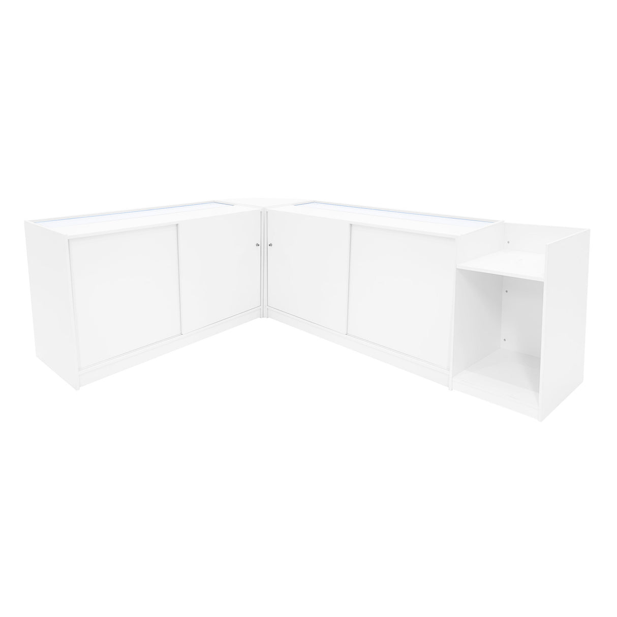Gravity LED Shop Counter Set B1500, C1500, TB60 & CM60 - White