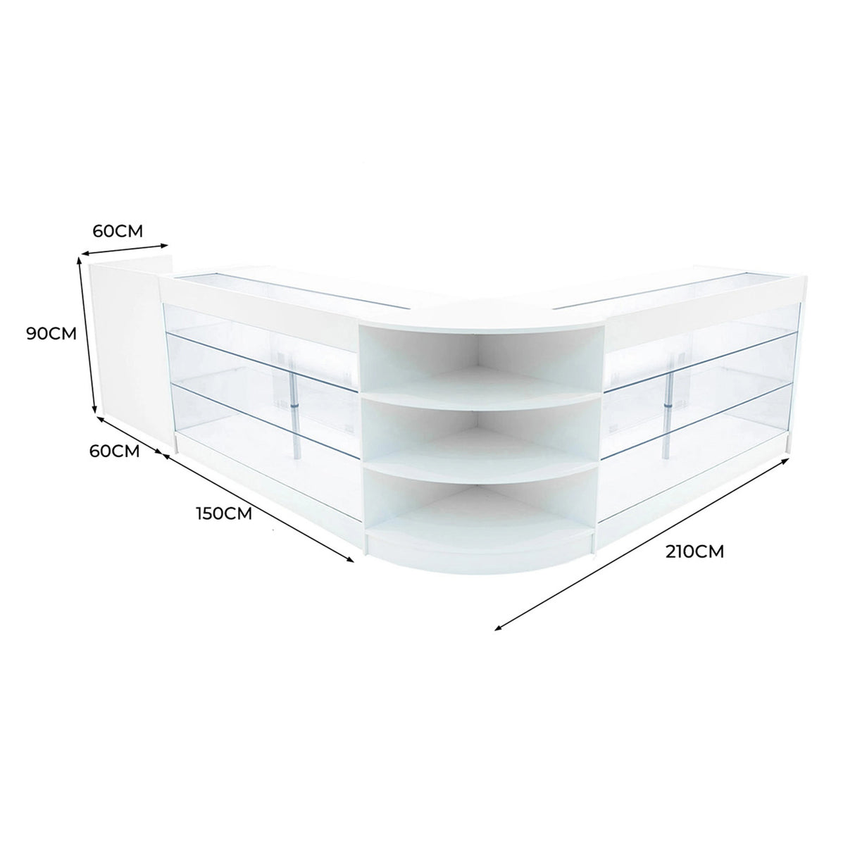 Astro LED Shop Counter Set LM60, TB60 & 2 x K1500 - White