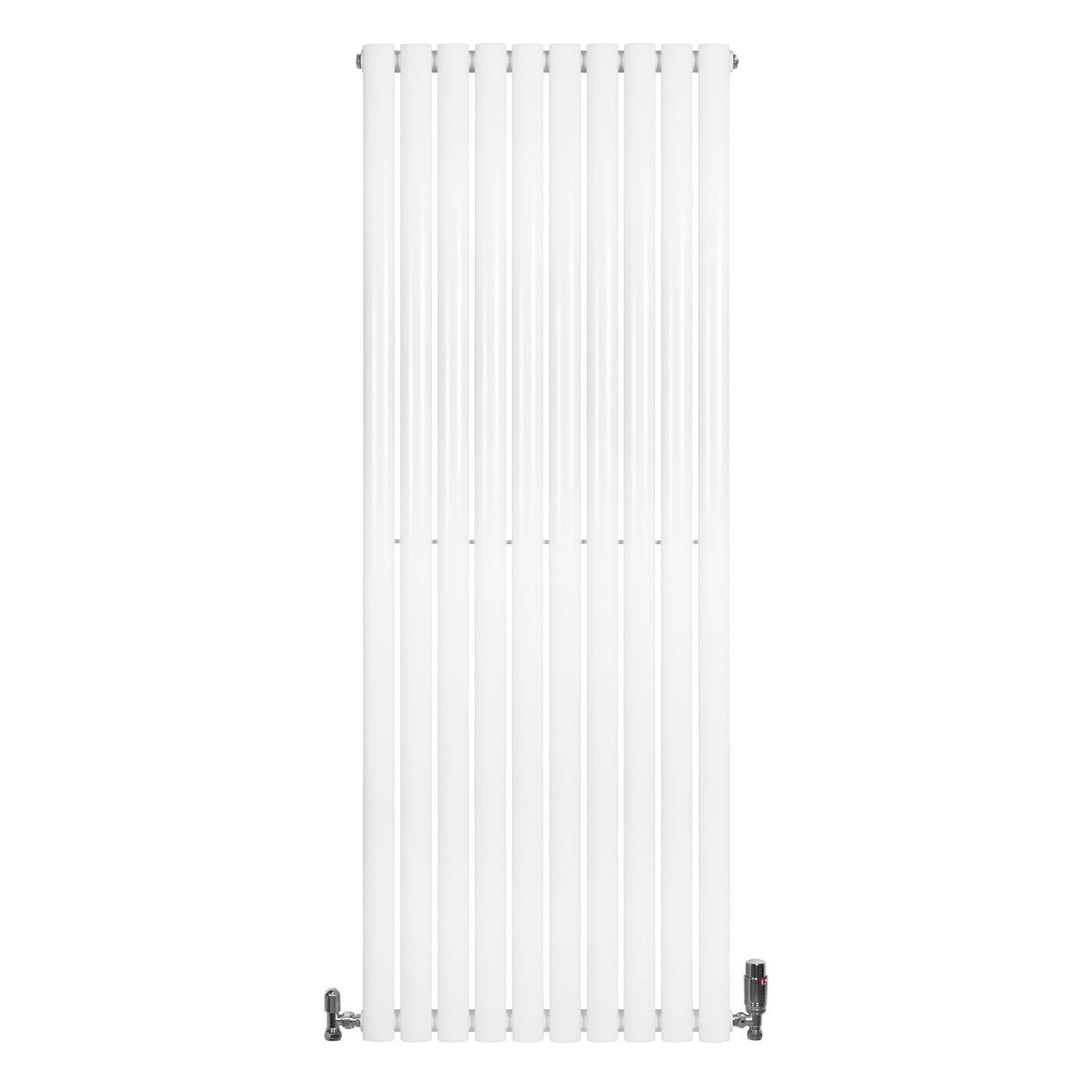Oval Single Column Radiator & Valves 1600mm x 600mm White