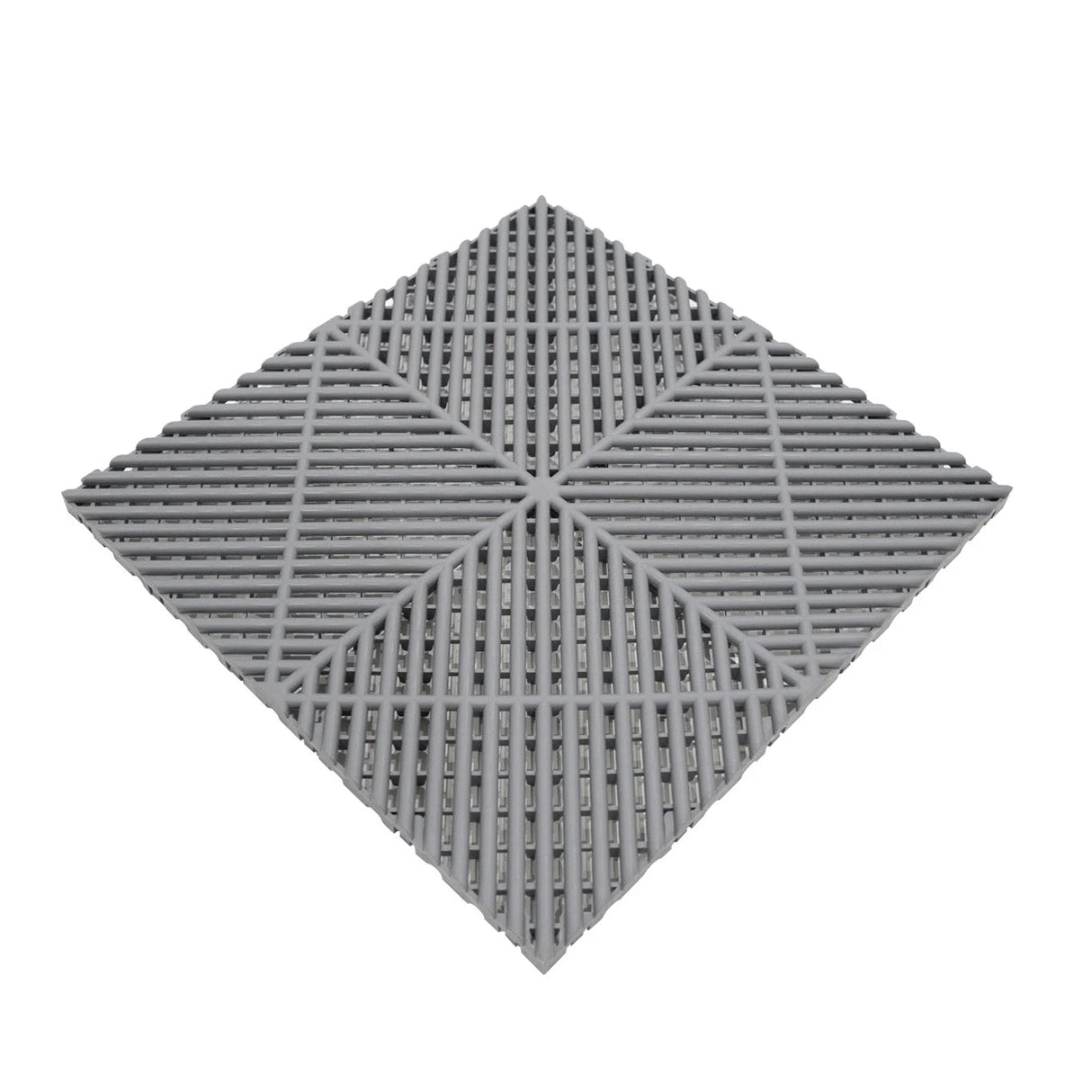Vented Garage Floor Tiles x 120 With Edges - Grey