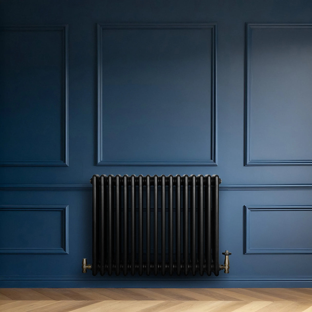 Traditional 4 Column Radiator - 600 x 785mm - Black