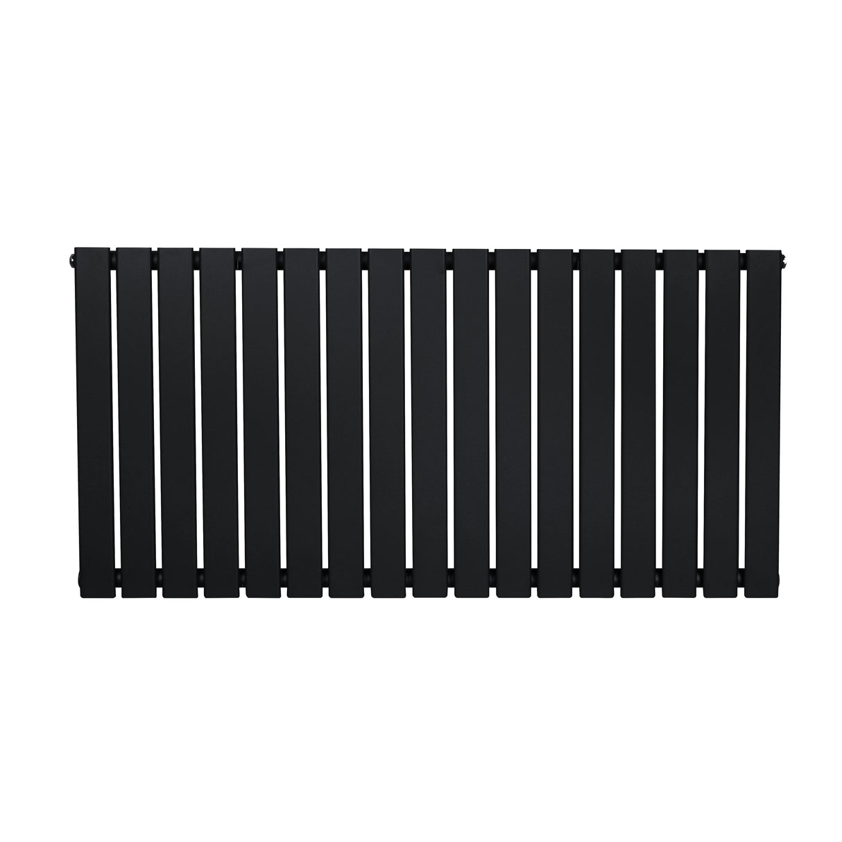Flat Single Column Radiator - 600 x 1190mm - Black
