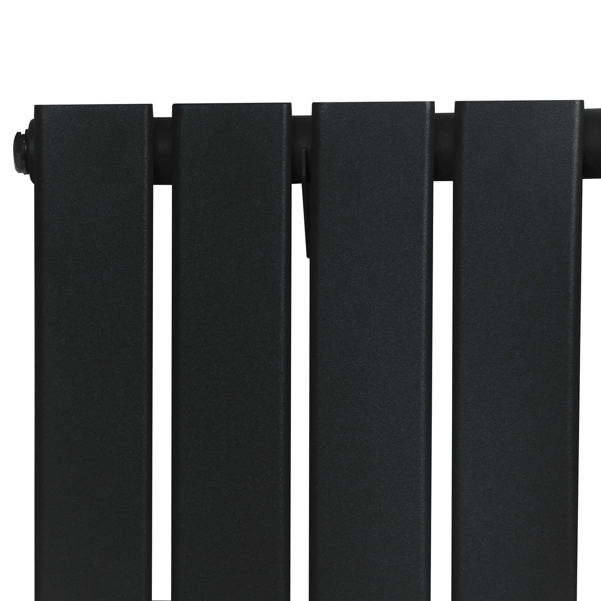 Flat Single Column Radiator - 1800 x 560mm - Black