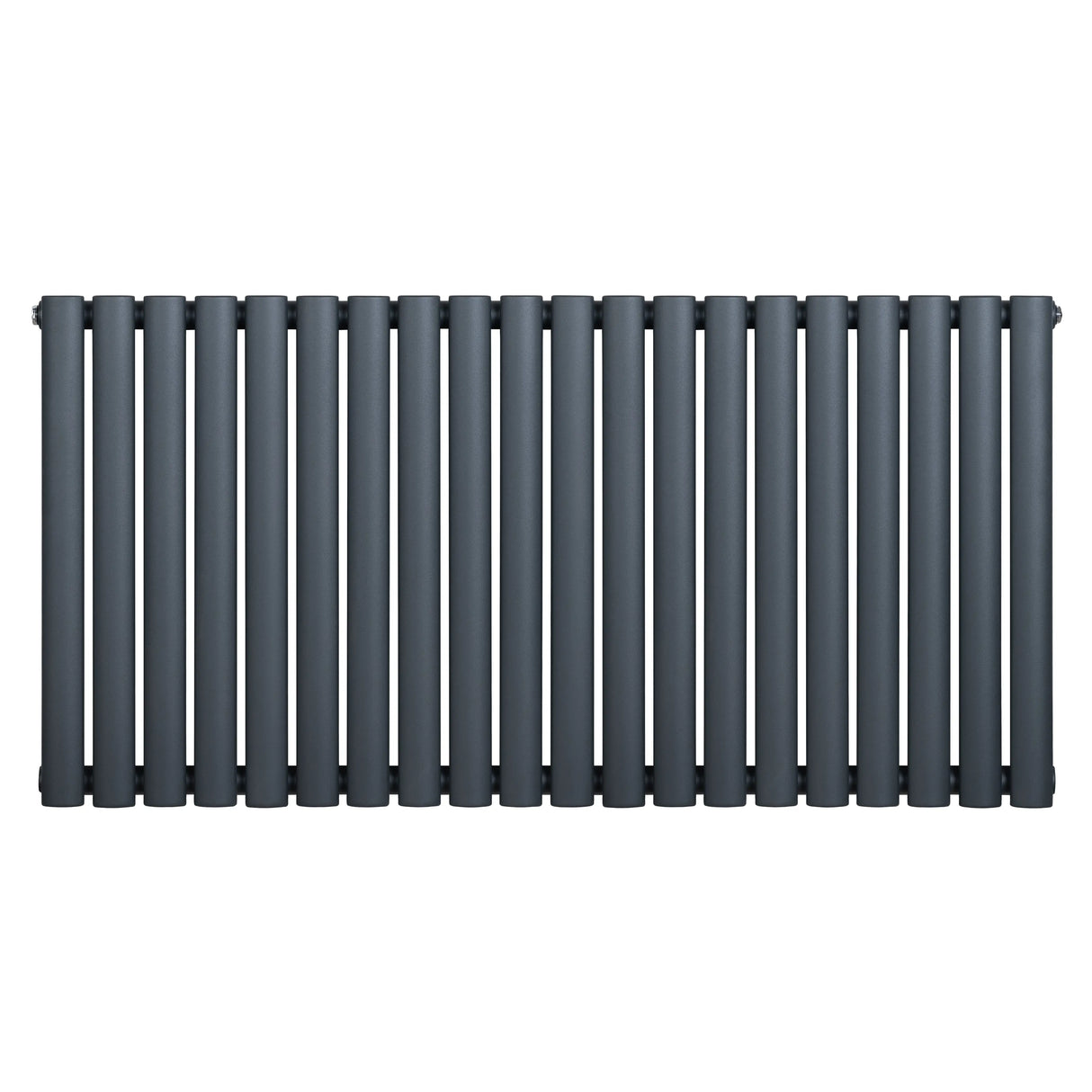 Oval Single Column Radiator - 600 x 1200mm - Anthracite Grey