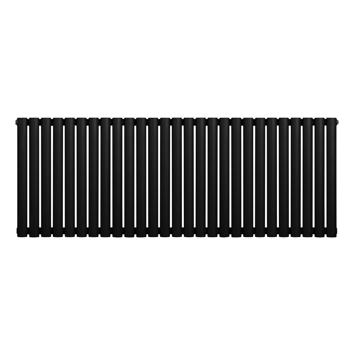 Oval Single Column Radiator - 600 x 1620mm - Black