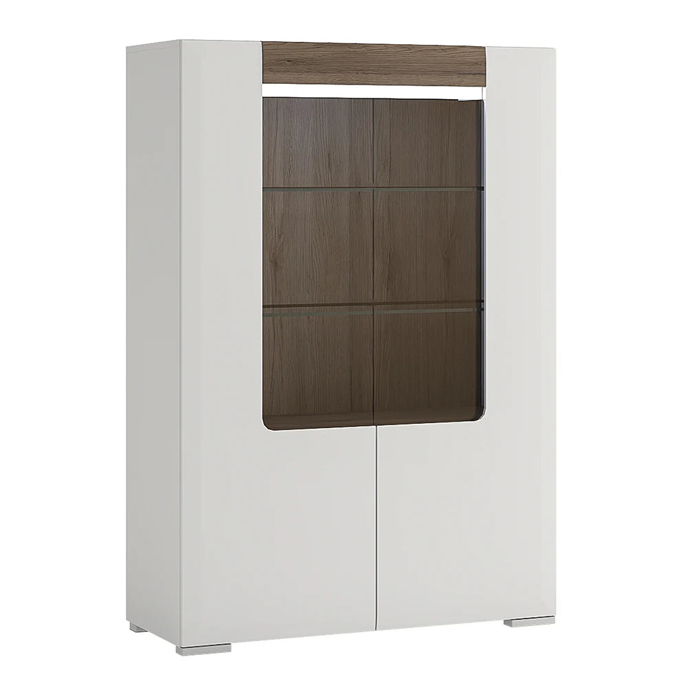 Toronto Low Glazed 2 Door Display Cabinet with Internal Shelves (Plexi Light)
