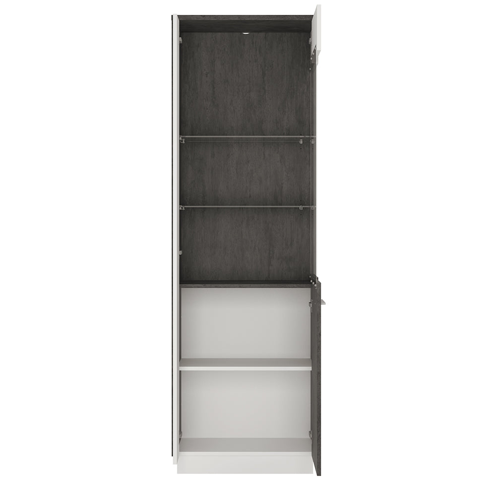 Zingaro Tall Glazed Display Cabinet Right Hand