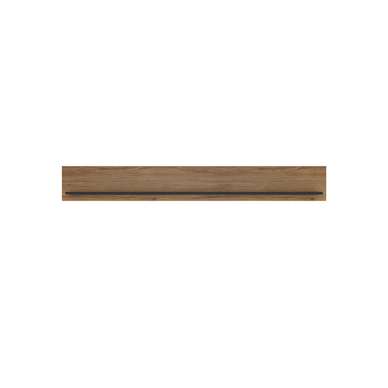 Brolo 167cm Wall Shelf with a Walnut and Dark Panel Finish