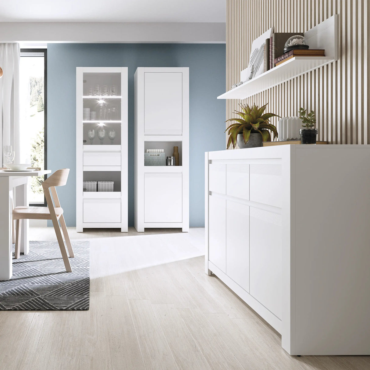 Novi 2 Door Chiffonier in Alpine White