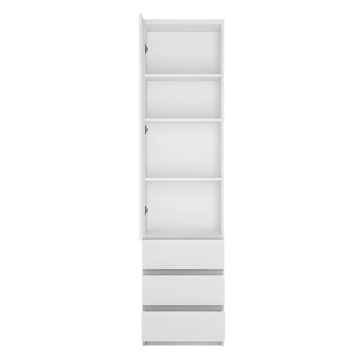 Fribo Tall 1 Door 3 Drawer Cupboard in White
