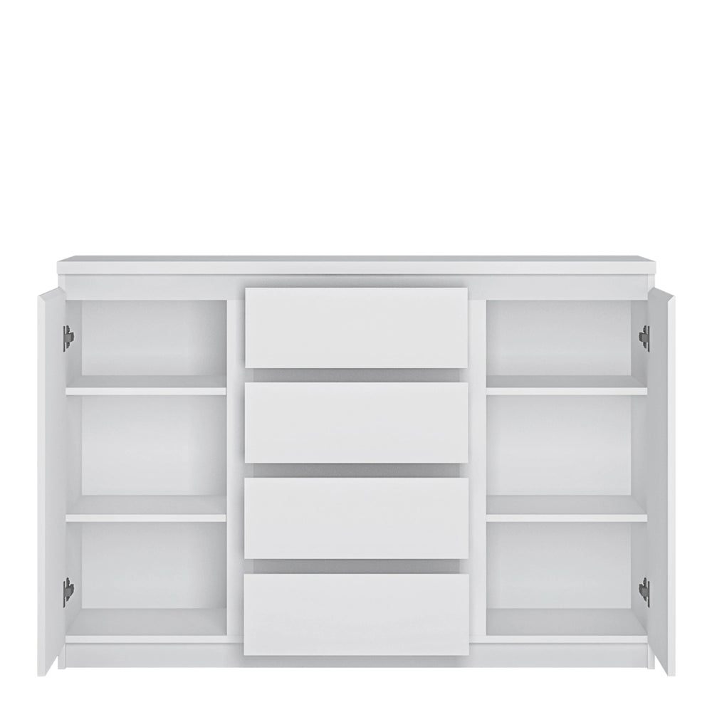 Fribo 2 Door 4 Drawer Sideboard in White
