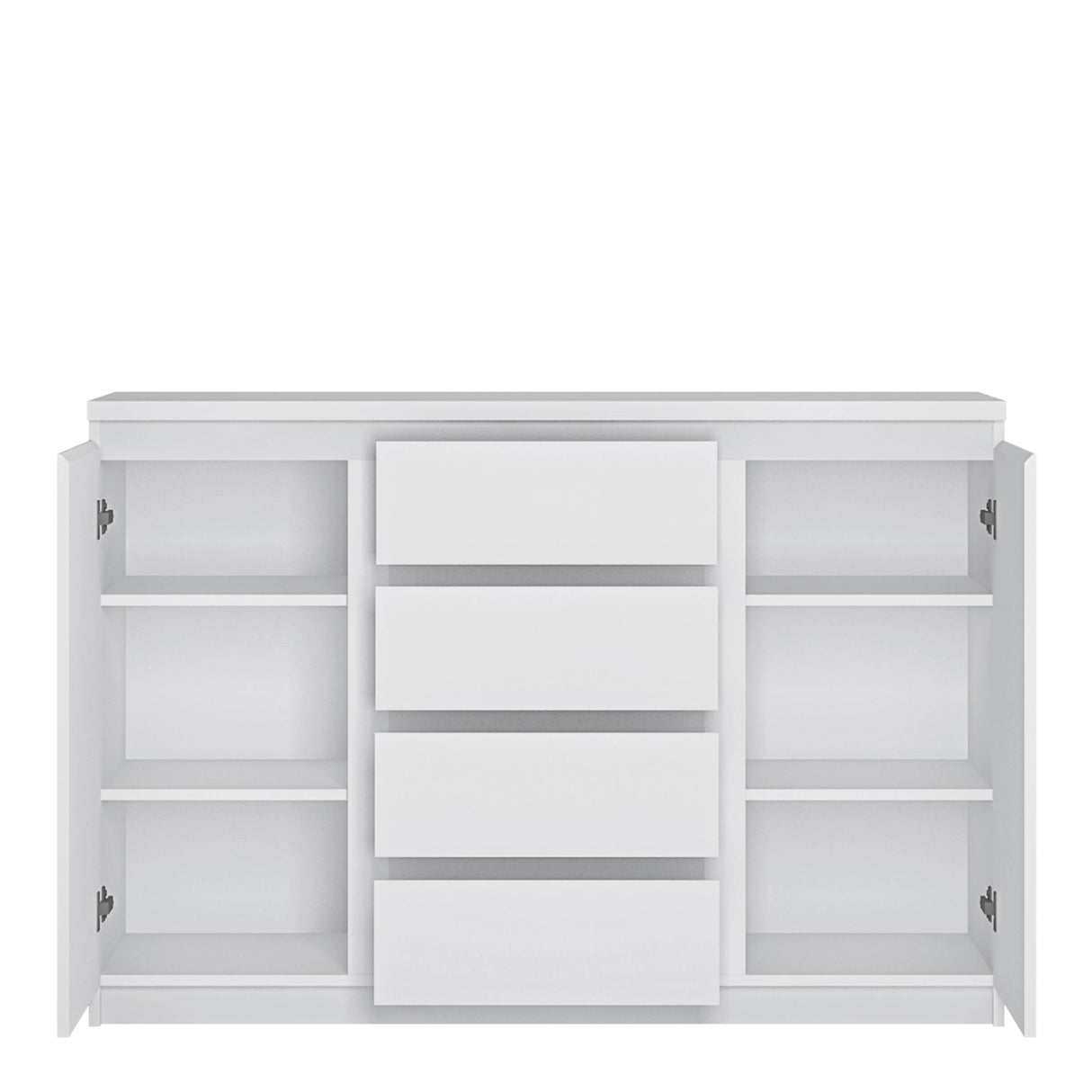 Fribo 2 Door 4 Drawer Sideboard in White