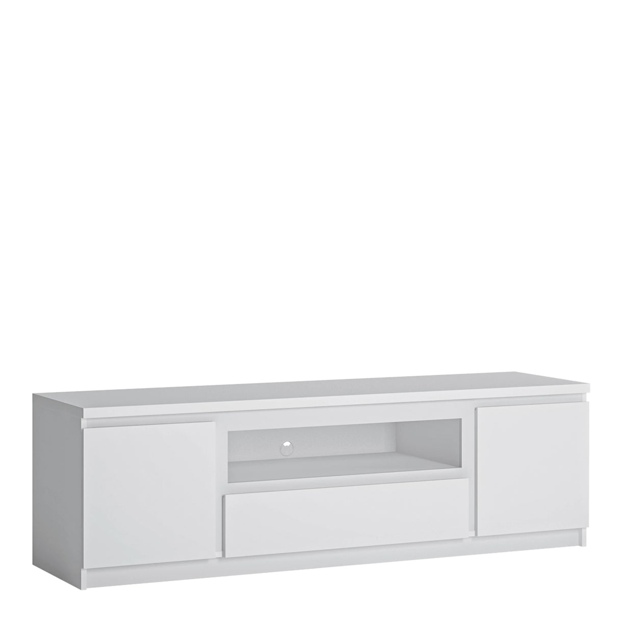 Fribo 2 Door 1 Drawer 166cm Wide TV Cabinet in White