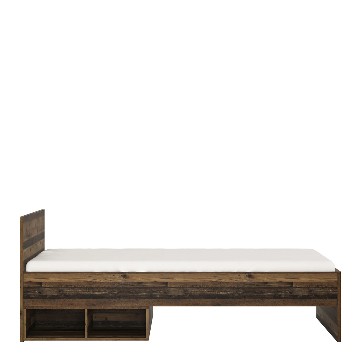 Brooklyn Single Bed 90cm Walnut and Dark Grey