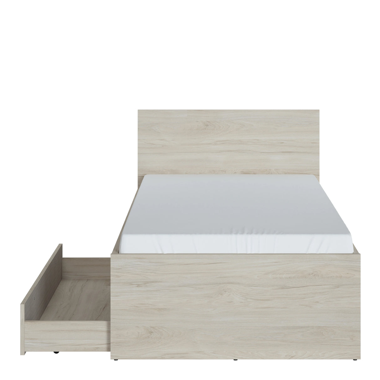 Denim 90cm Bed with 1 Drawer in Walnut
