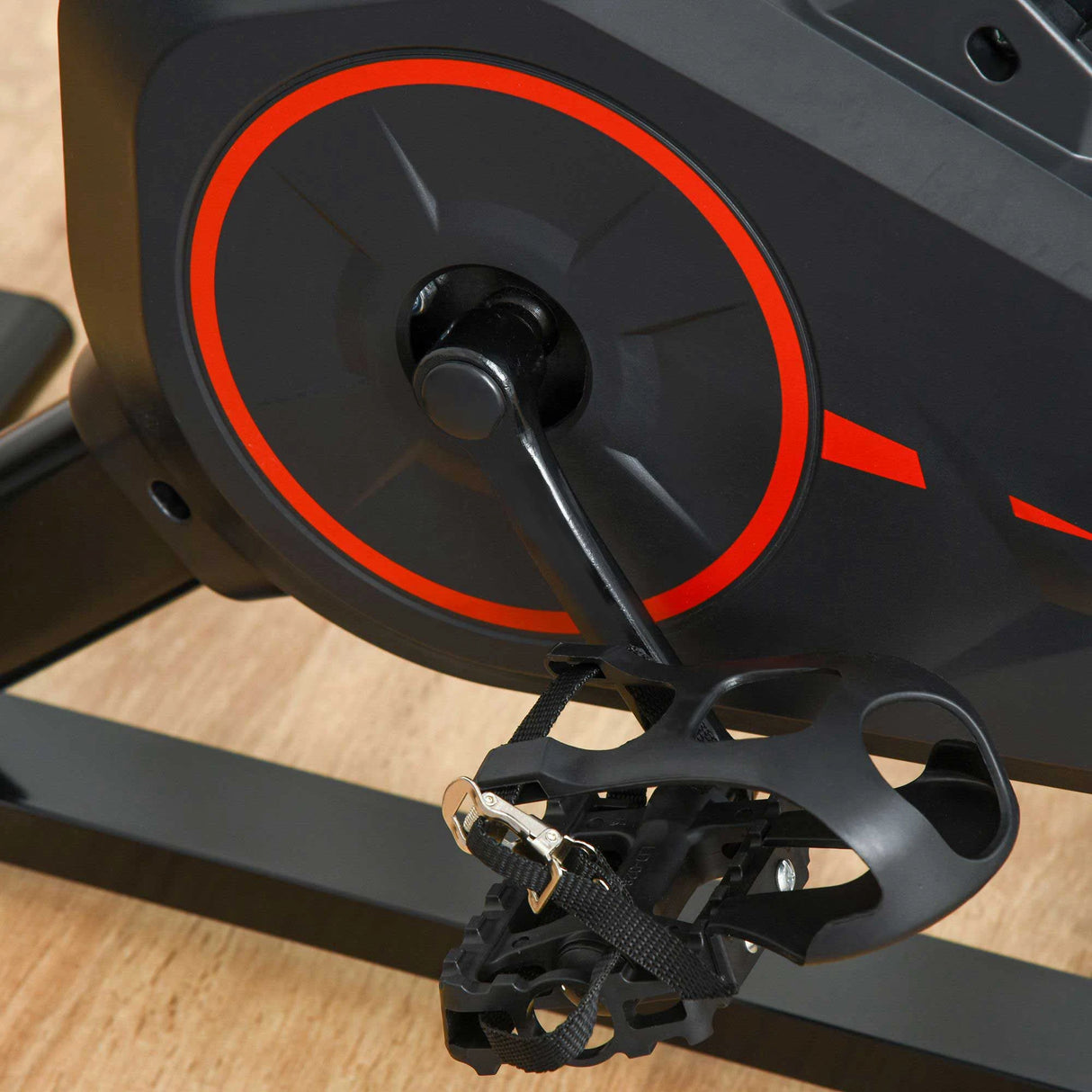 HOMCOM Indoor Upright Exercise Bike Machine, with Adjustable Seat, Resistance, Handlebar, LCD Display