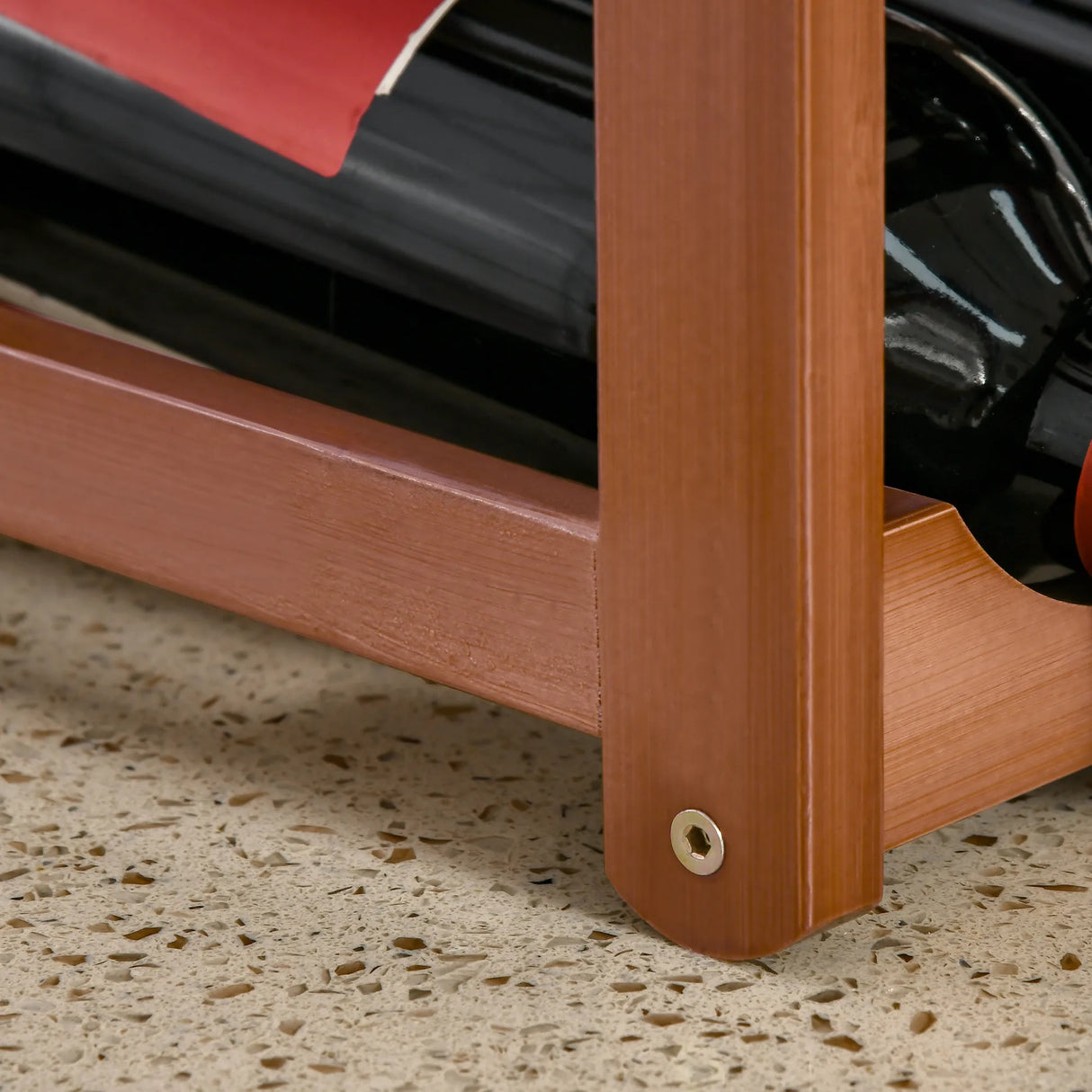 HOMCOM Free Standing Bamboo Wine Rack with 16 Bottles Holder, 4-tier Water Bottle Organiser, Display Shelf for Countertop, Home Bar, Brown